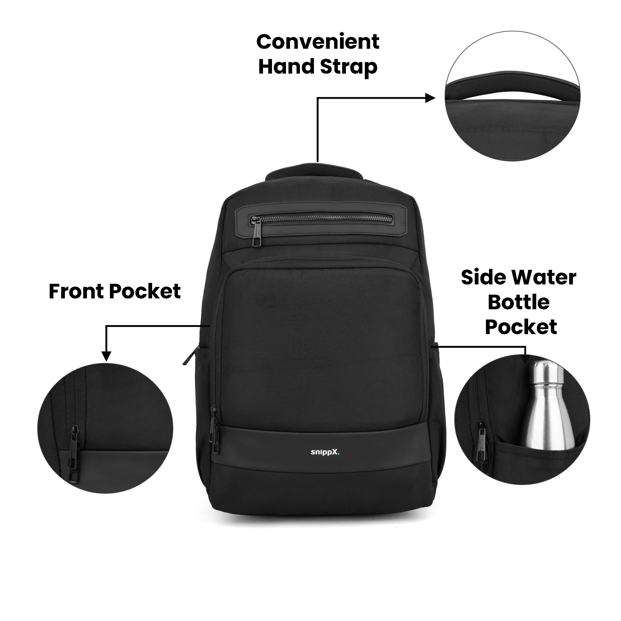 Omega Workpack Backpack — Laptop Compatible, 24L Water-Resistant, Spacious Organizer Bag for Office, College, Travel & Daily Use.