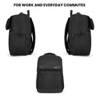 Noir Backpack 24L | Laptop Backpack for Daily Use & Office | Luggage Trolley Sleeve | Laptop Bag with Quick Access Pocket.