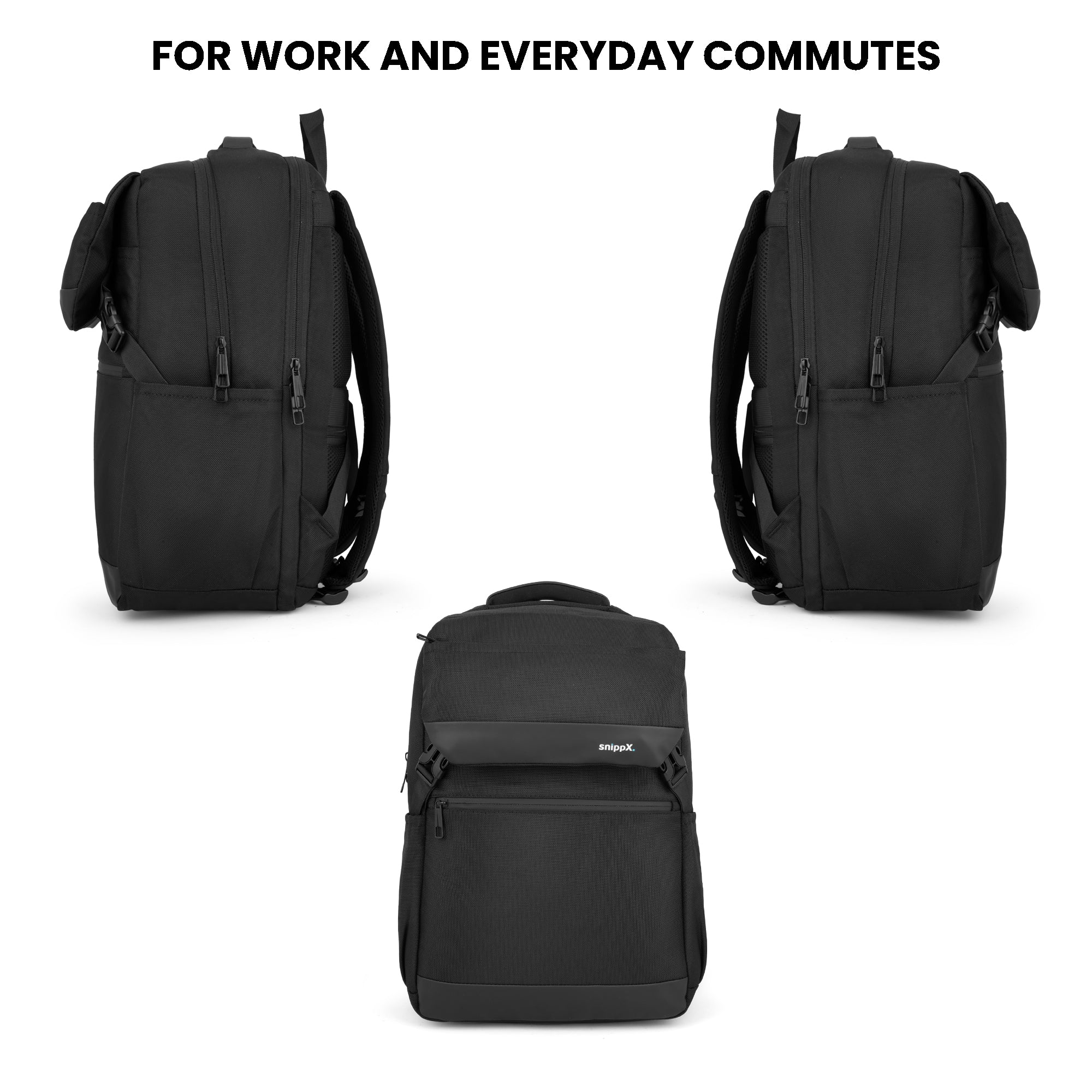 Noir Backpack 24L | Laptop Backpack for Daily Use & Office | Luggage Trolley Sleeve | Laptop Bag with Quick Access Pocket.