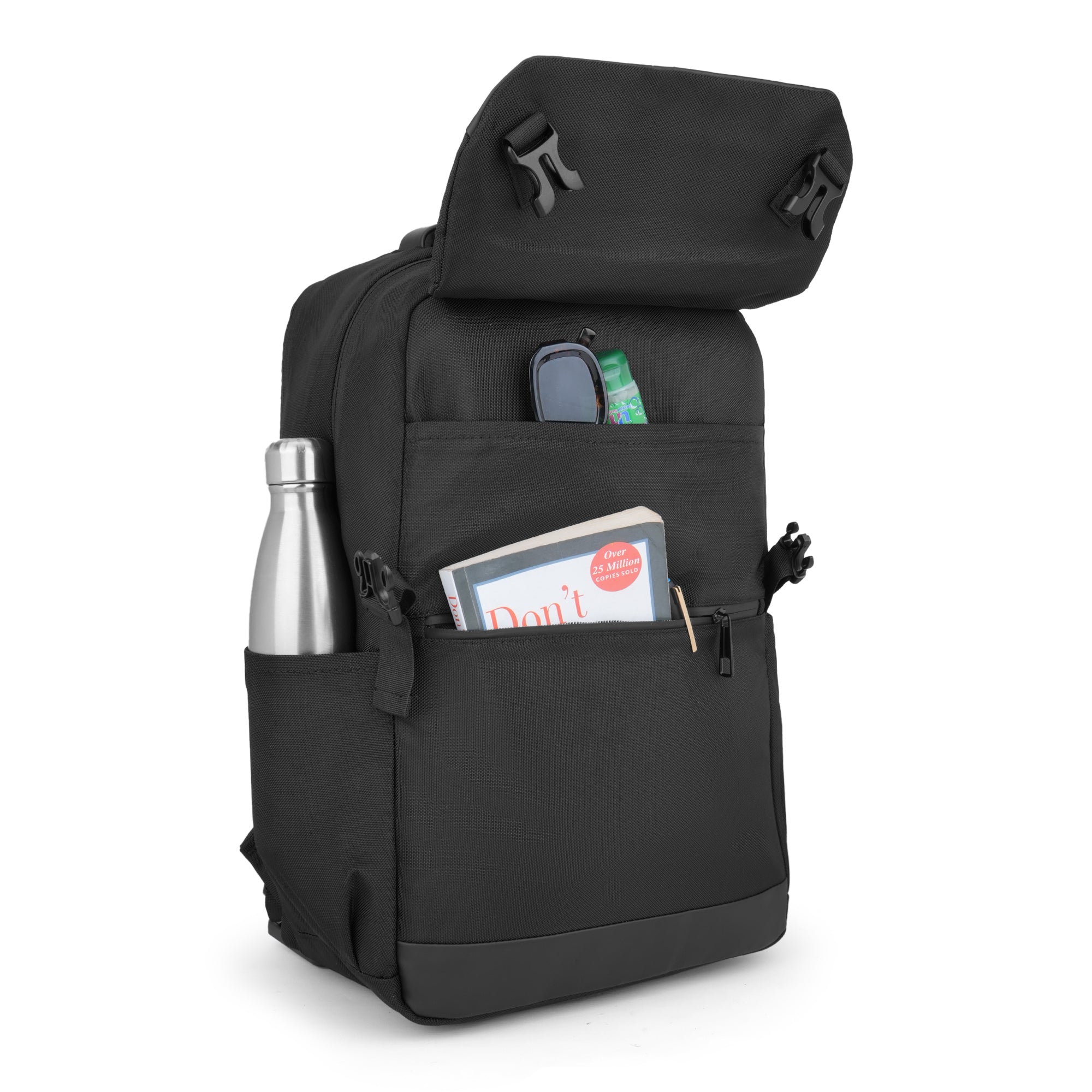 Noir Backpack 24L | Laptop Backpack for Daily Use & Office | Luggage Trolley Sleeve | Laptop Bag with Quick Access Pocket.