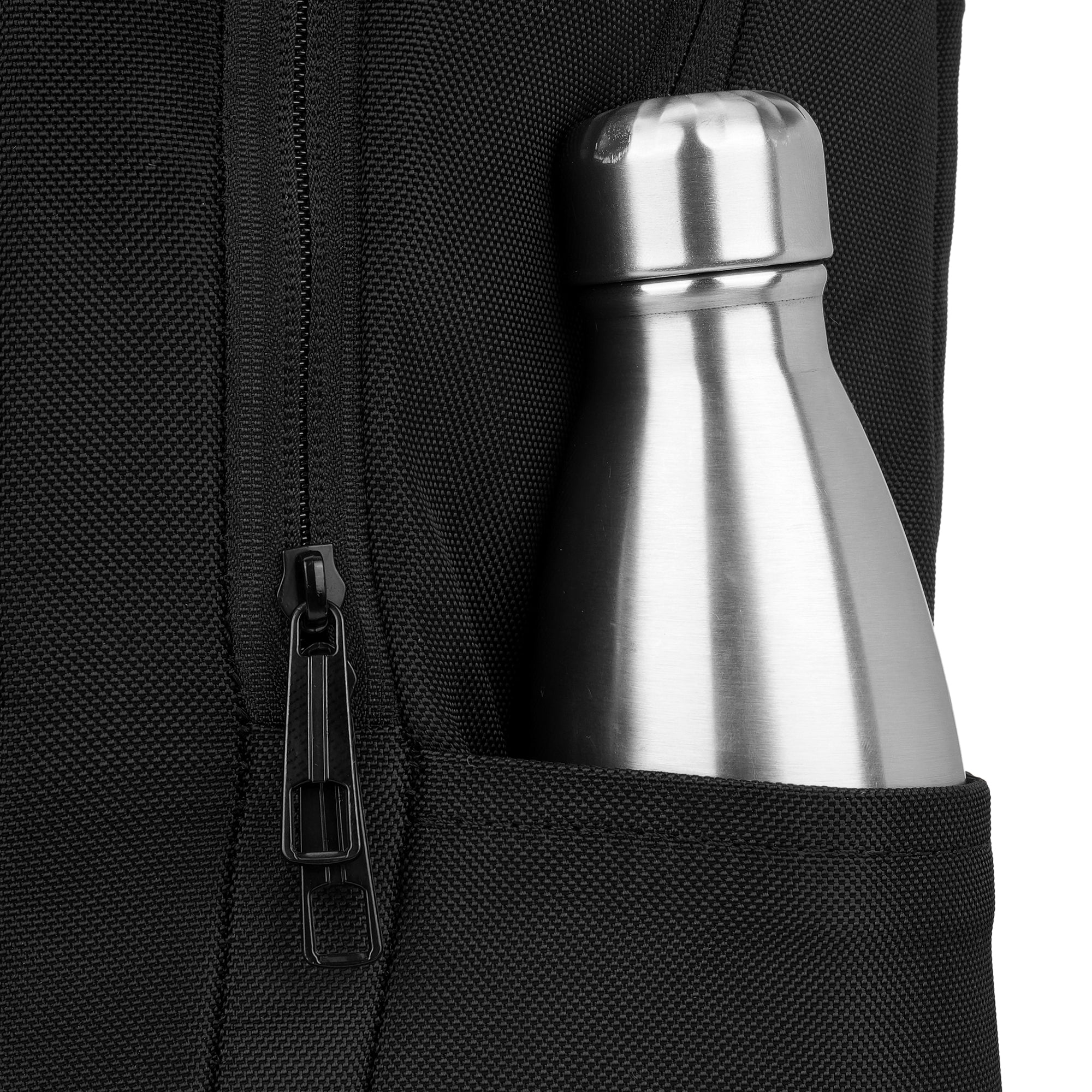 backpack with water bottle holder laptop sleeve Shinjuku Backpack, Navy Waxed Canvas + Chocolate Leather by WaterField Designs, Laptop for Men, Leather Laptop Backpack keeping your load securely in place wherever your journey takes you These 9 Backpacks Fit Your